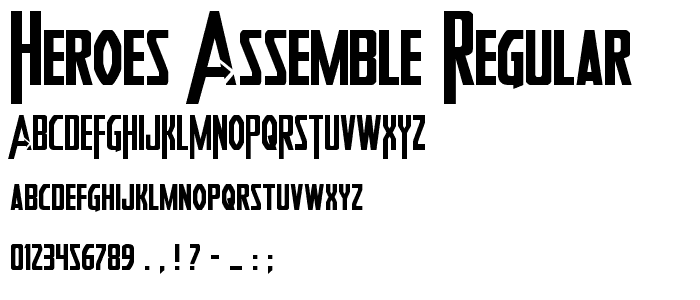 Heroes Assemble Regular font